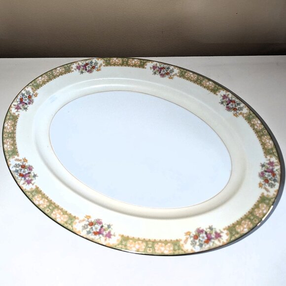 RARE Noritake Floral Pattern Oval Platter 16" x 12" - Picture 1 of 6